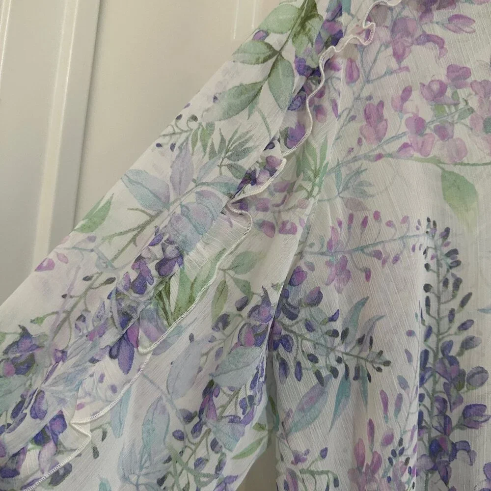 Haver & Blair London Floral Chiffon Blouse – XL – NWT - Picture 6 of 9
